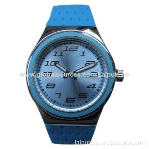 2014 Fashionable Women's Silicone Watch with Japan Movement and Stainless Steel BackNew